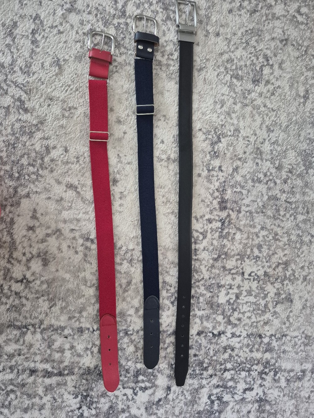 3 youth belts (black is reversible to brown)